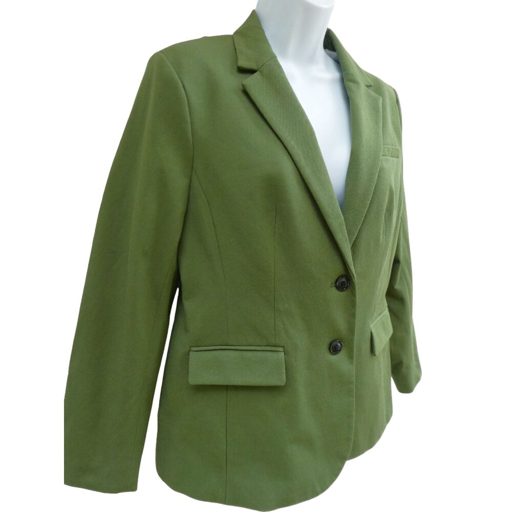 NEW J. Crew Olive Green Long Lean Blazer Flight Jacket Two Button Single Vent
